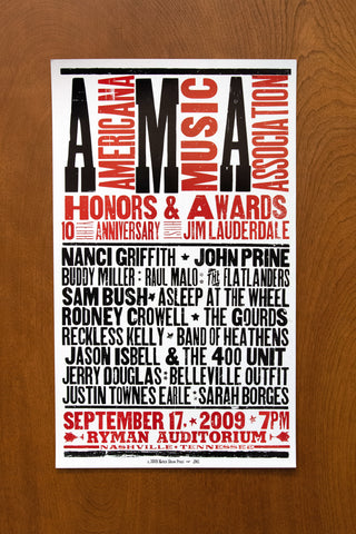2009 Americana Honors & Awards Poster