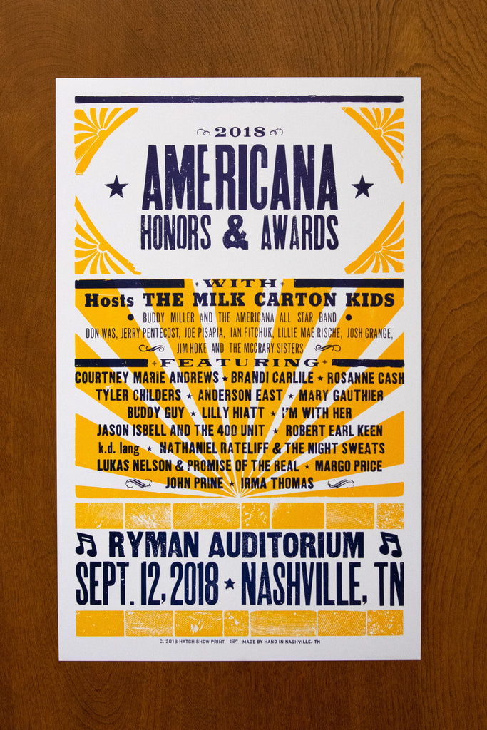 2018 Americana Honors & Awards Poster